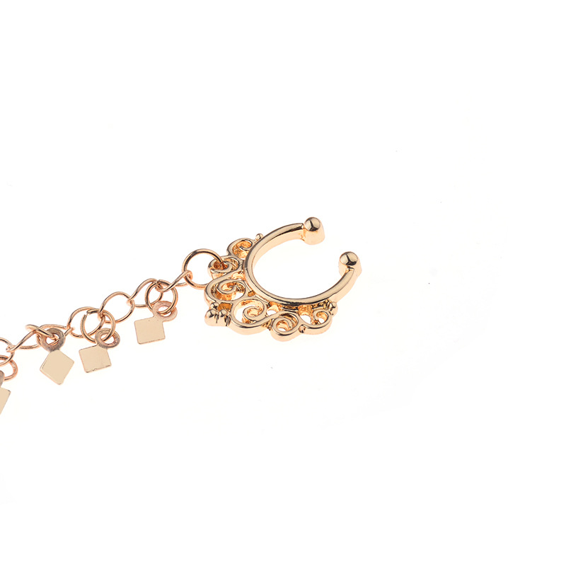 Nose Ring Chain, Hanging Disc  - Body Jewelry Indian ulasan dan harga