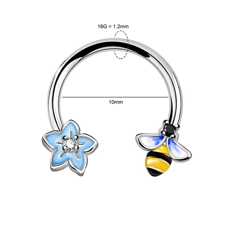 16G Septum Ring Daith Piercing - Body Jewelry And Earrings ulasan dan harga