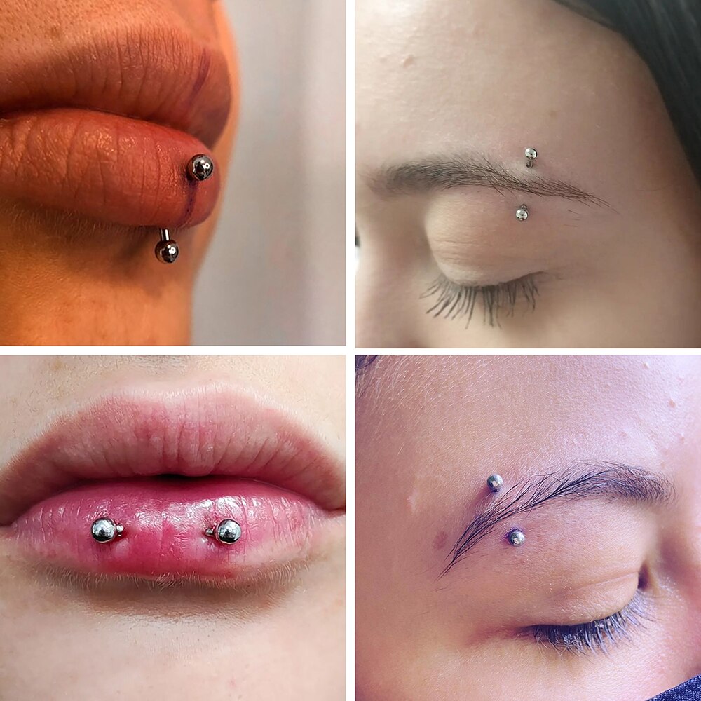 1Pc Titanium Piercing Curved B - Eyebrow Curved Barbell ulasan dan harga