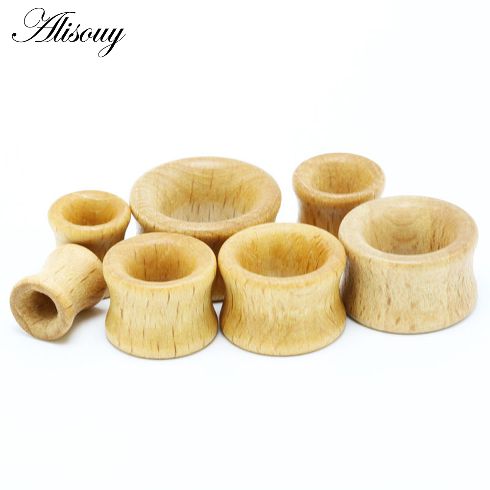 1PC Fashion Ear Plugs Wood Fle - Body Jewelry Tunnels ulasan dan harga