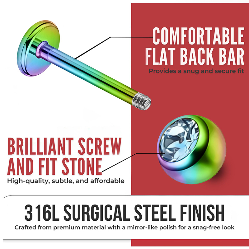 16G Surgical Steel Ball Top CZ - Body Jewelry And Earrings ulasan dan harga