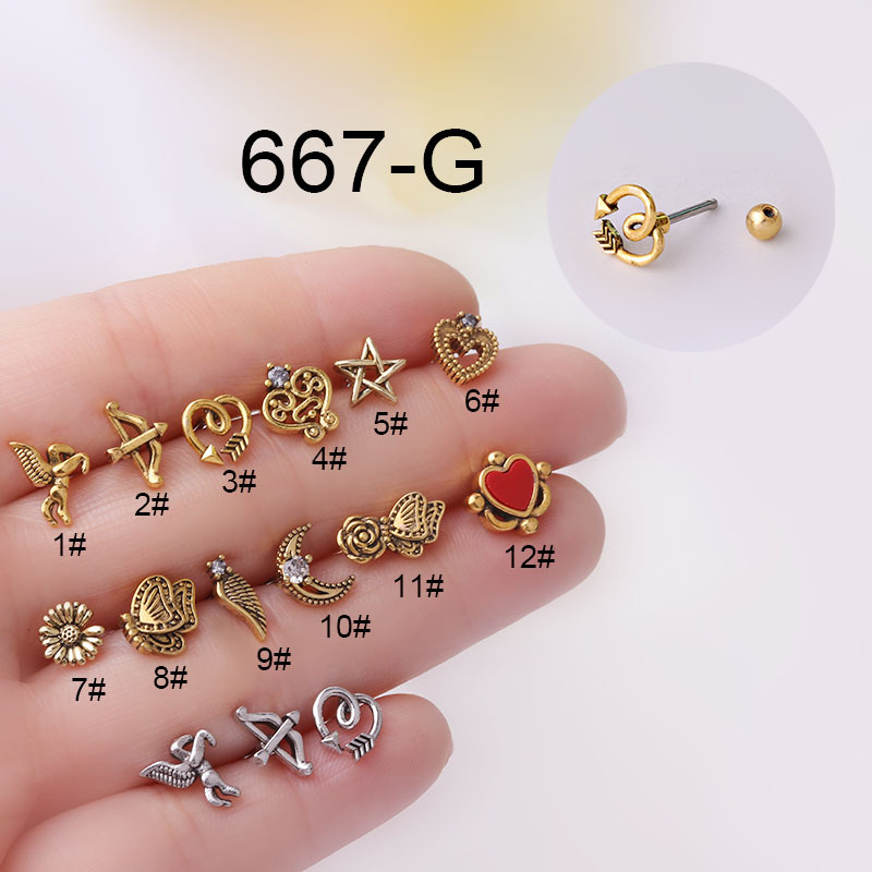 Hot Vintage Cartilage Stud Con - Body Jewelry Hot ulasan dan harga