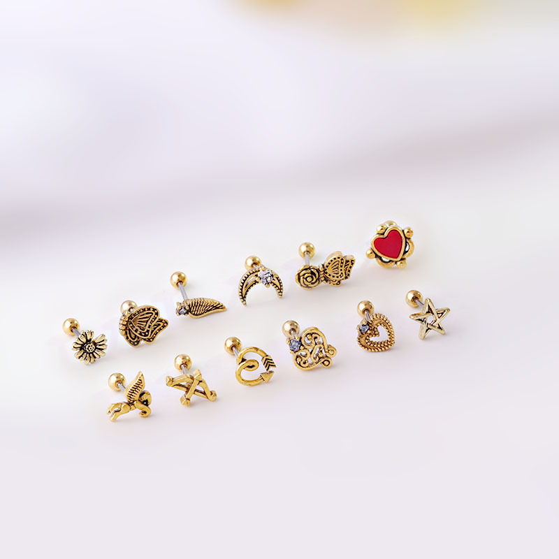 Hot Vintage Cartilage Stud Con - Body Jewelry Hot ulasan dan harga