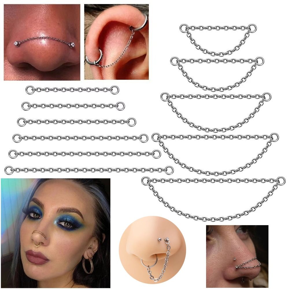 Fashion Titanium Nose Chain Do - Body Jewelry Ear Piercing ulasan dan harga