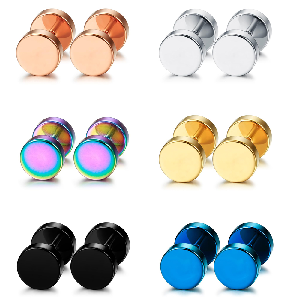 1 Pair/6 Pairs Stainless Steel - Body Jewelry Tunnels ulasan dan harga