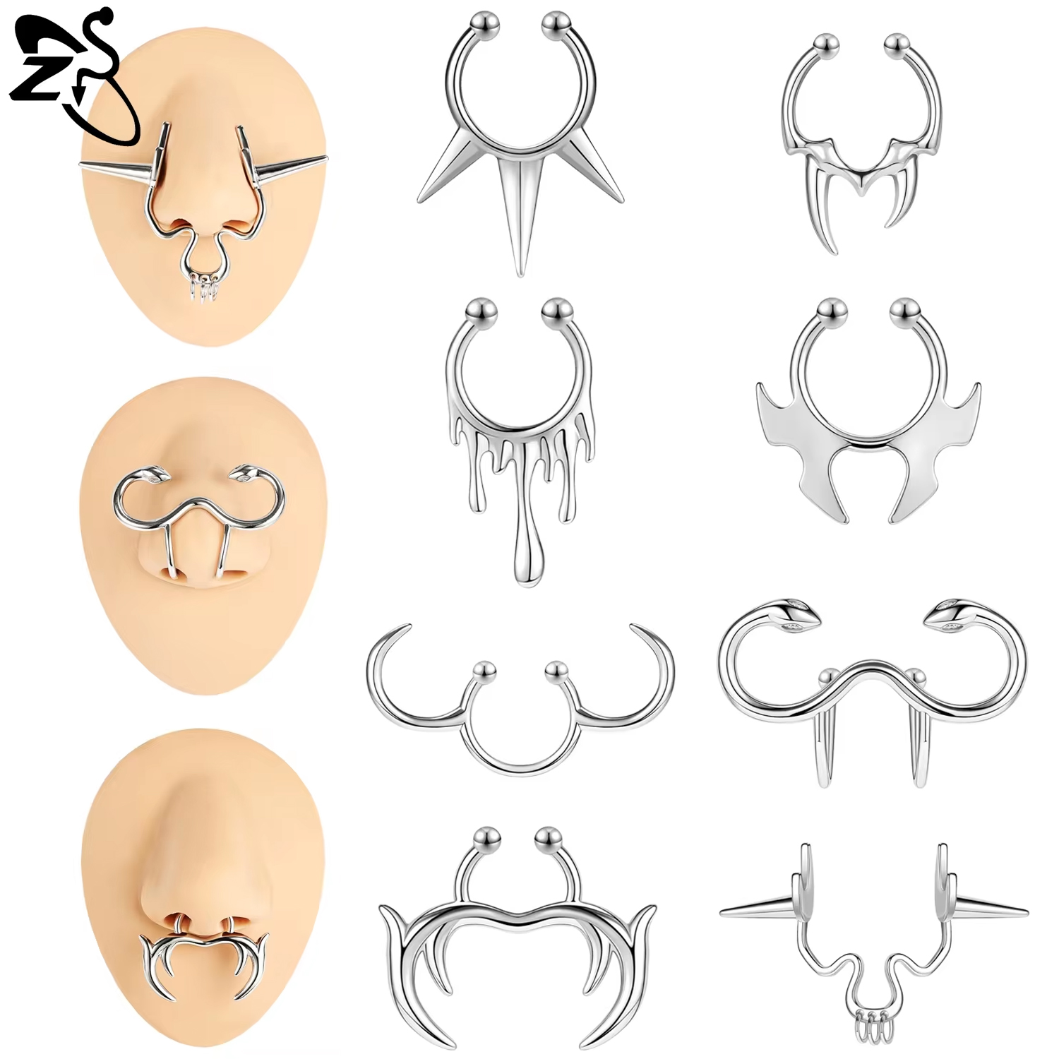 ZS 1 Piece Punk Stlye Fake Sep - Body Jewelry Tunnels ulasan dan harga