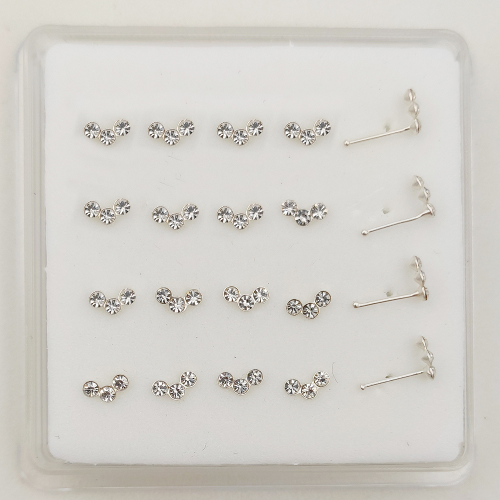 925 Sterling silver crystal no - Body Jewelry Indian ulasan dan harga