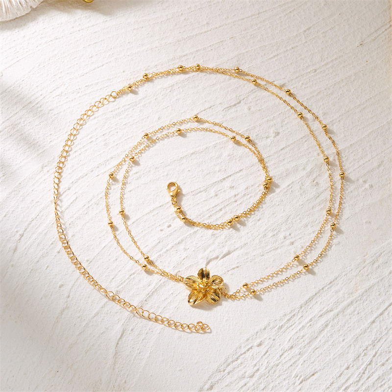 Simple Double Layers Belly Cha - Body Jewelry Gold ulasan dan harga