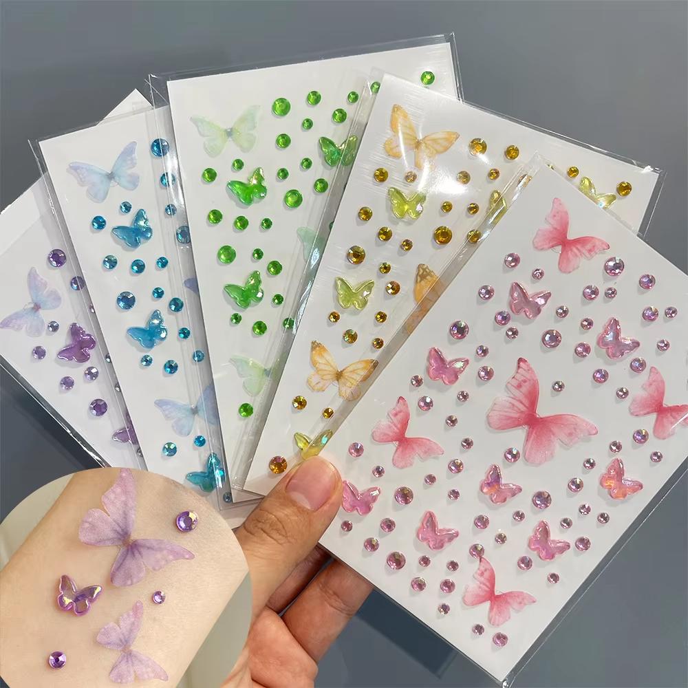 1sheet Eyes Face Makeup Butter - Body Jewelry Stickers ulasan dan harga