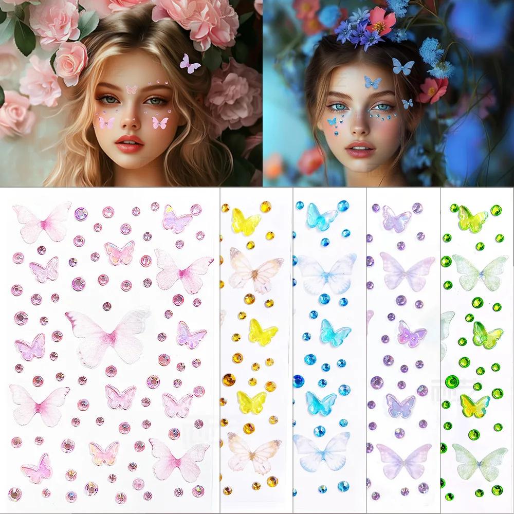 1sheet Eyes Face Makeup Butter - Body Jewelry Stickers ulasan dan harga