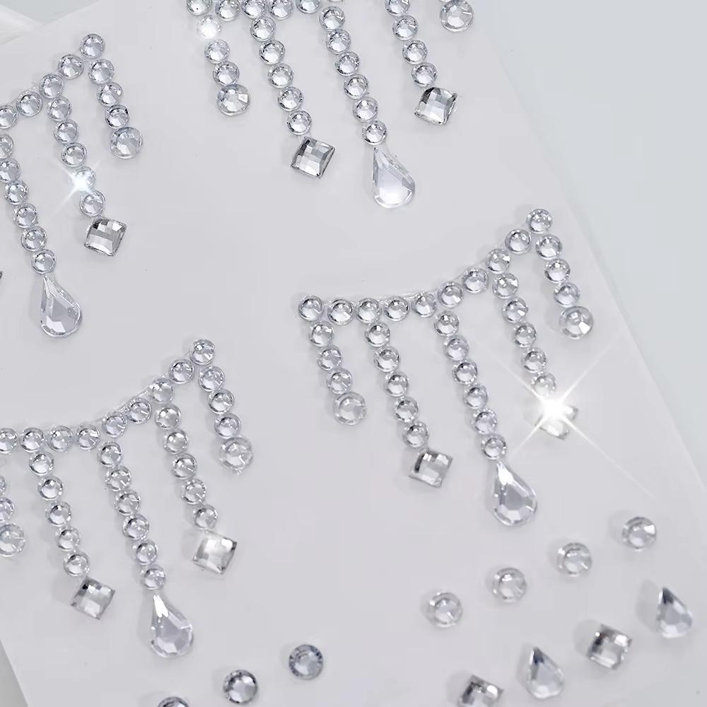 1/5 Sheets Face Jewels Sticker - Body Jewelry Stickers ulasan dan harga