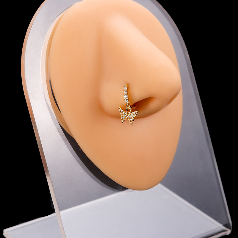 Stainless Steel Nose Ring with - Body Jewelry Indian ulasan dan harga