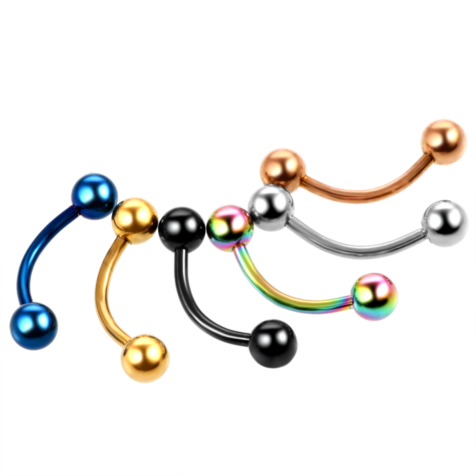 Lot of 2pcs Titanium Anodized  - Eyebrow Curved Barbell ulasan dan harga