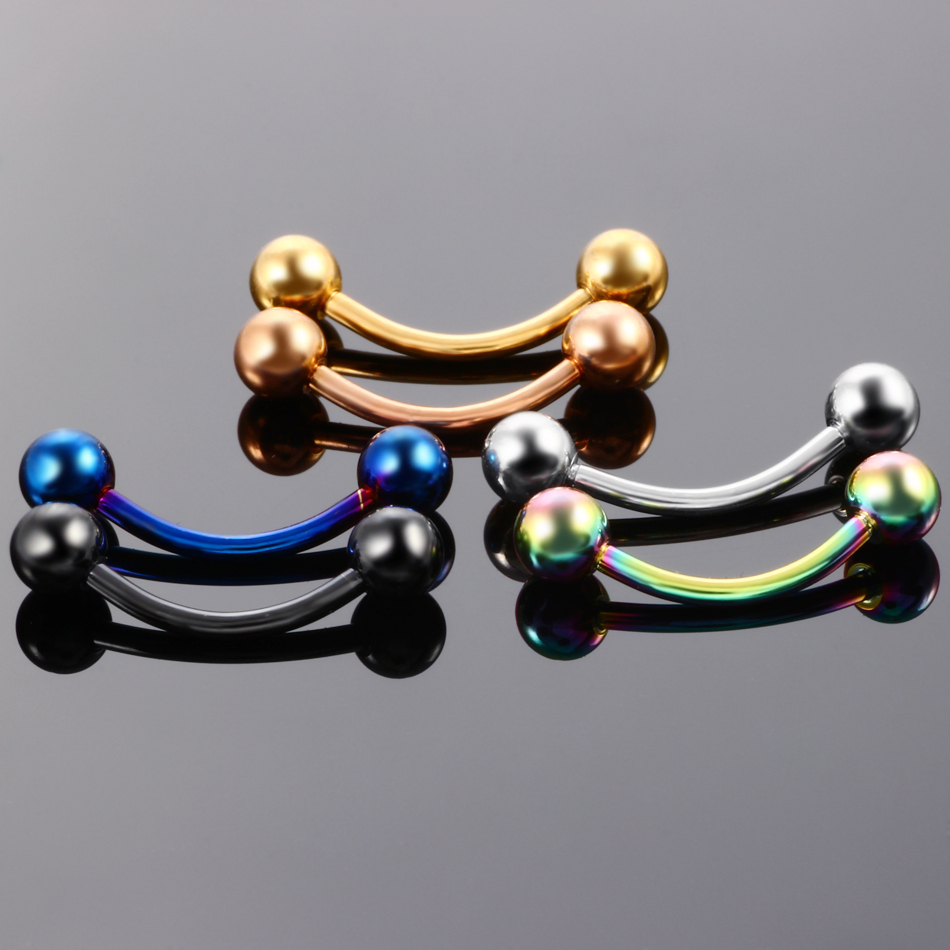 Lot of 2pcs Titanium Anodized  - Eyebrow Curved Barbell ulasan dan harga