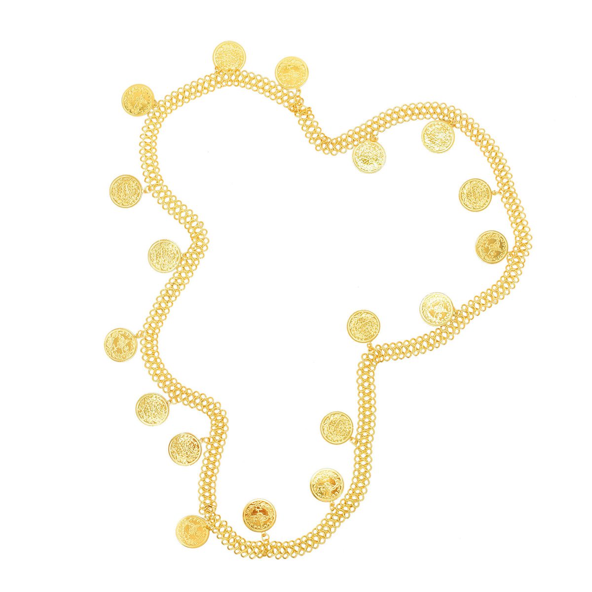 Gold Plated Simple Large Coins - Body Jewelry Indian ulasan dan harga