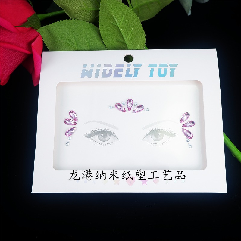 Sparkling Acrylic Rhinestone F - Body Jewelry Stickers ulasan dan harga