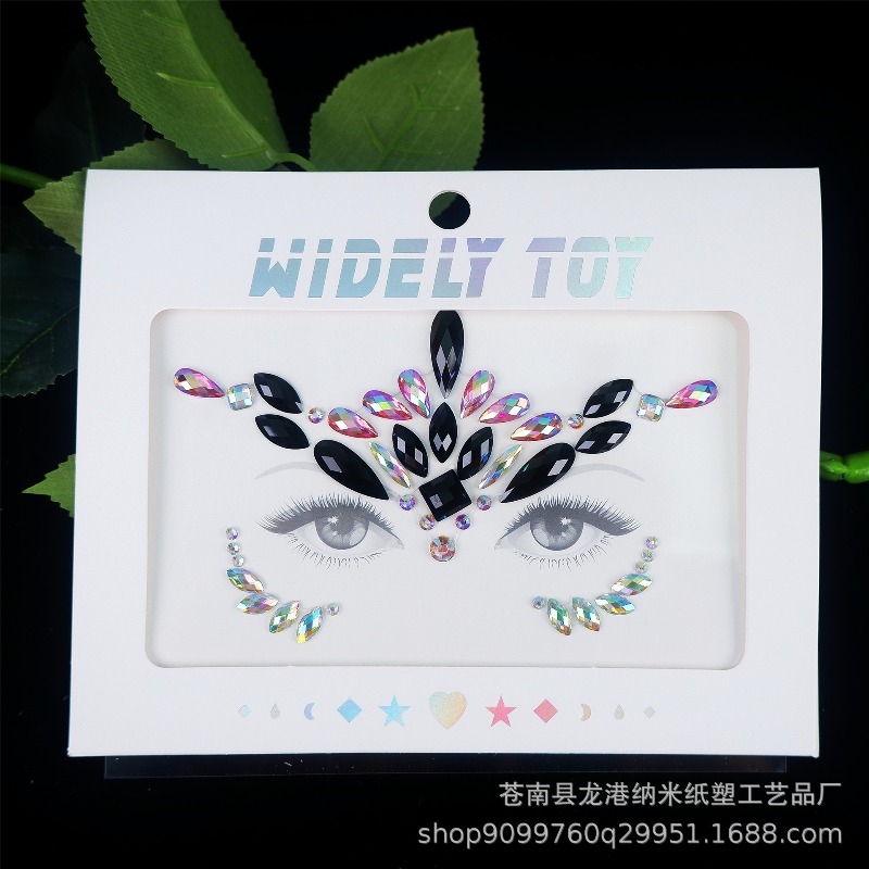 Sparkling Acrylic Rhinestone F - Body Jewelry Stickers ulasan dan harga