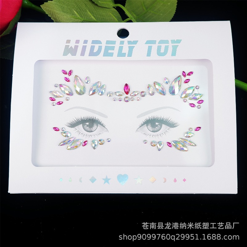 Sparkling Acrylic Rhinestone F - Body Jewelry Stickers ulasan dan harga