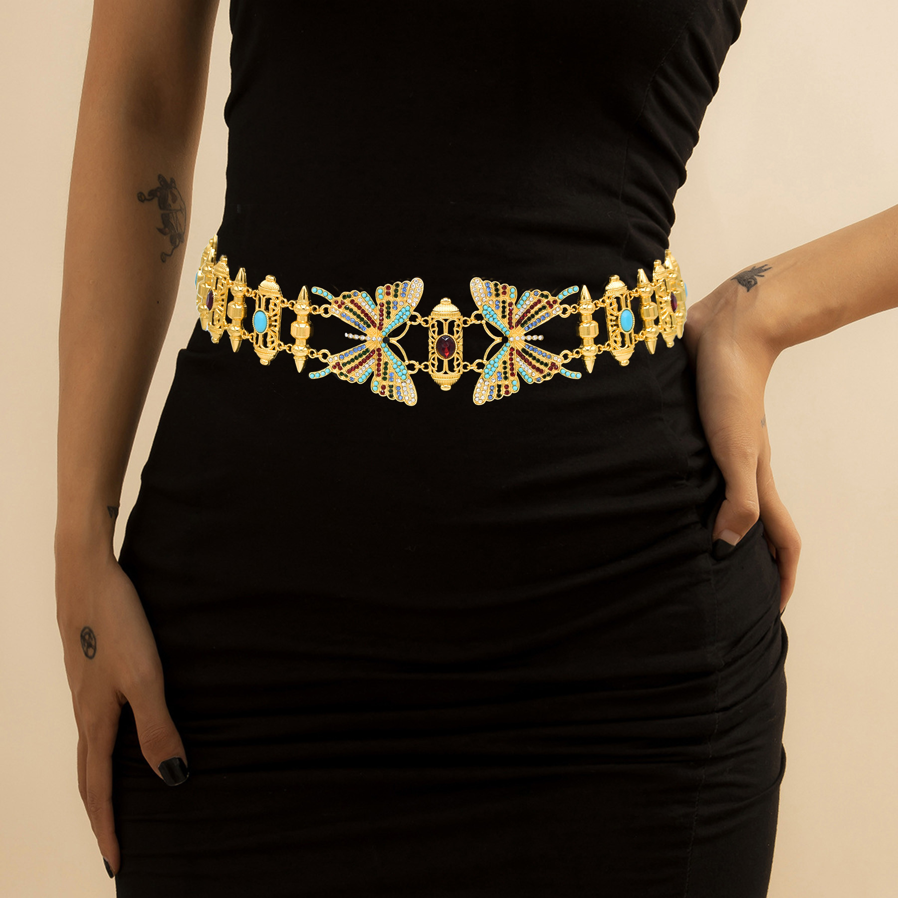 Fashion Butterfly Waist Belly  - Body Jewelry Indian ulasan dan harga
